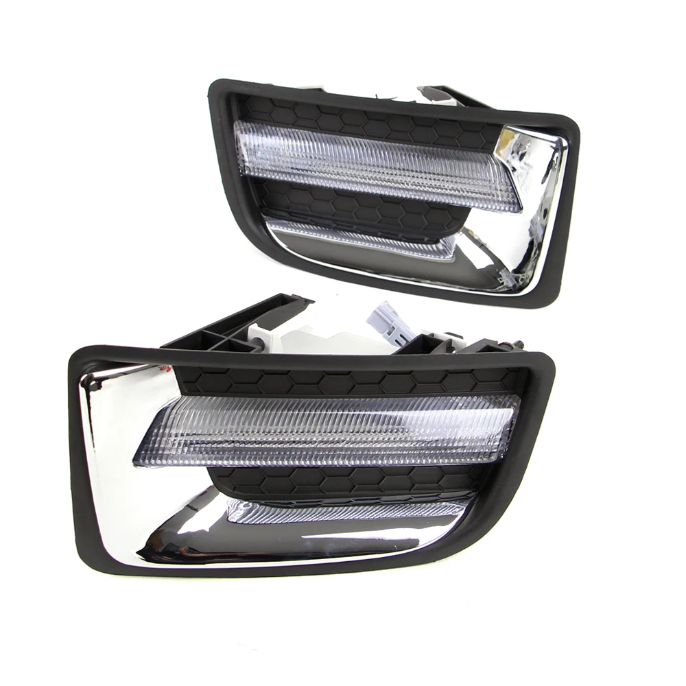 Светодиодные дневные ходовые огни для Isuzu D Max RT50 2012 2013 2014 2015 противотуманные фары|