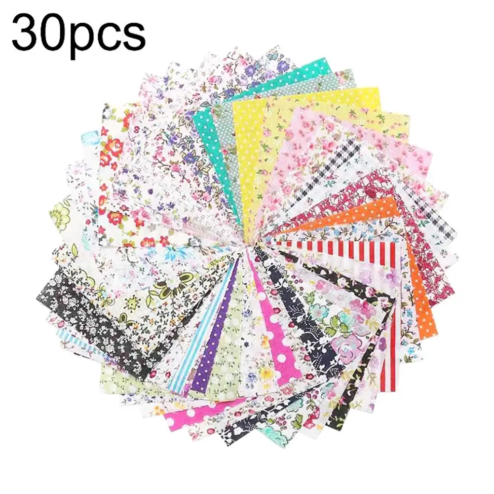 

30Pcs 10x10cm Patchwork DIY Crafts Floral Pattern Sewing Cotton Fabric Cloth DIY Crafts Floral Pattern Sewing Cotton Fabric Clot