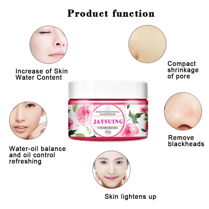 Натуральный органический кристаллический мягкий порошок с лепестками розы