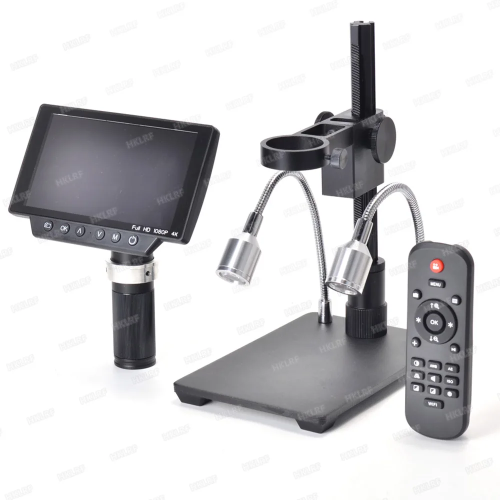 

Цифровой промышленный микроскоп с экраном диагональю 5 дюймов, 16 Мп, 4K, 1080P, 60FPS, USB и Wi-Fi, камера 150X