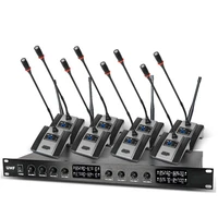 professional uhf wireless microphone 8 channel conference microphone is suitable for church school meeting room microphone