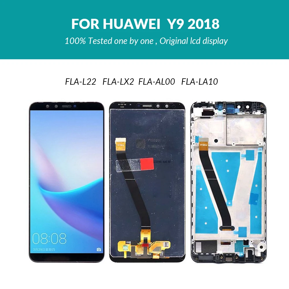 Черный ЖК экран для Huawei Y6 Y7 Prime Pro 2019 дисплей + сменный сенсорный Y9 Enjoy 9 Plus 2018