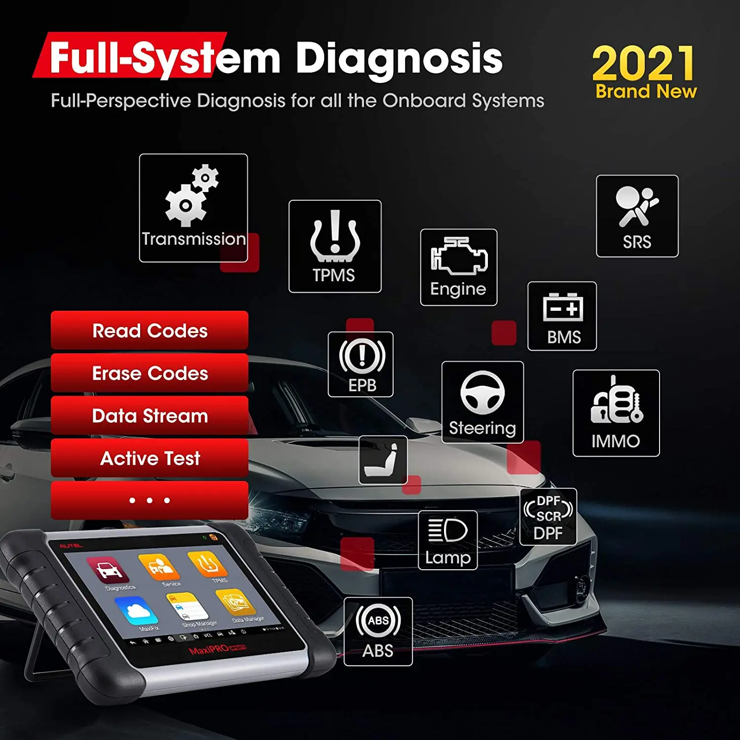 Autel MaxiPRO MP808TS полный TPMS Функция диагностический сканер Программирование
