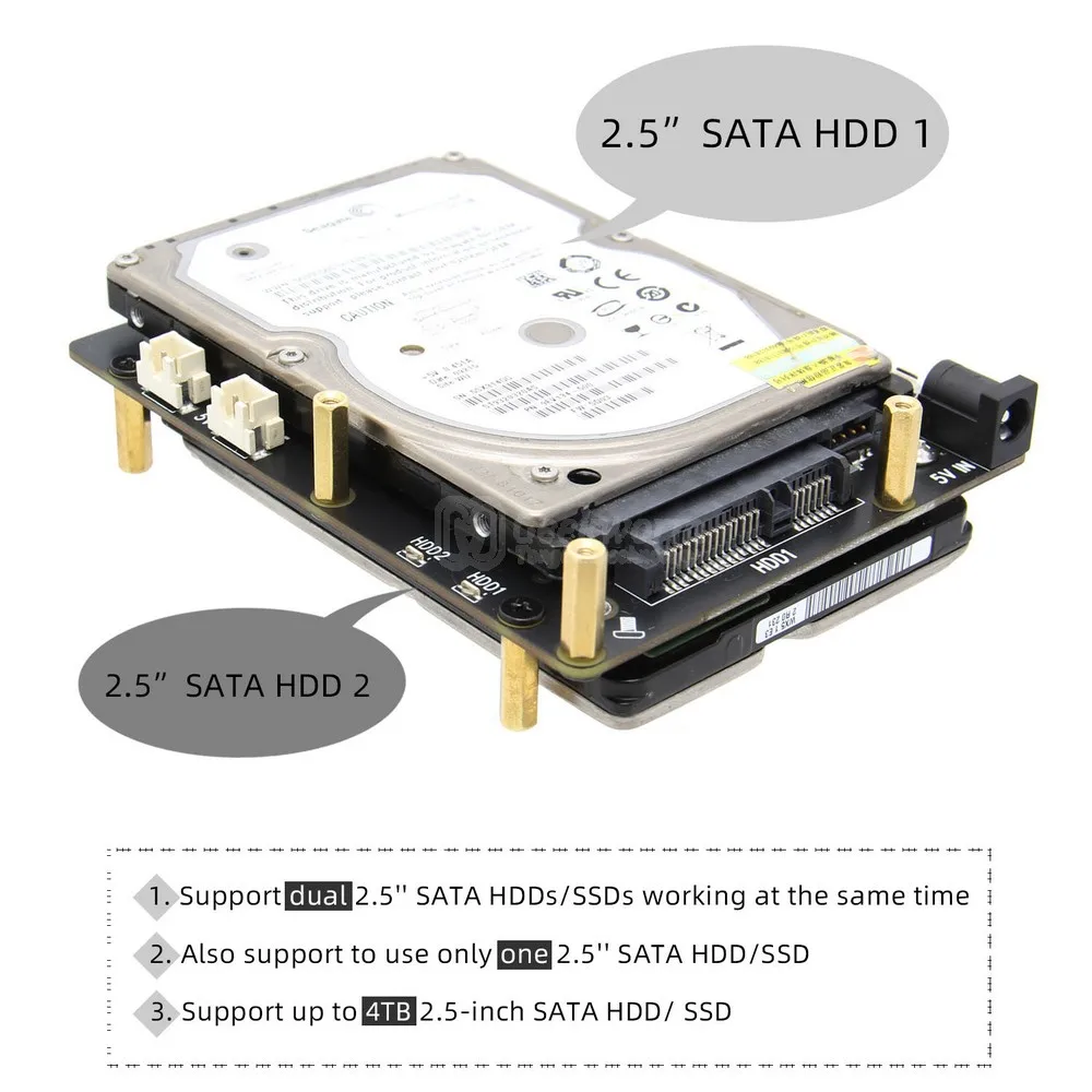 Для Raspberry Pi 4 X829 Dual 2 5 &quotSATA HDD/SSD Shield + X829-C1 чехол X708 UPS & Power Mgnt Board блок