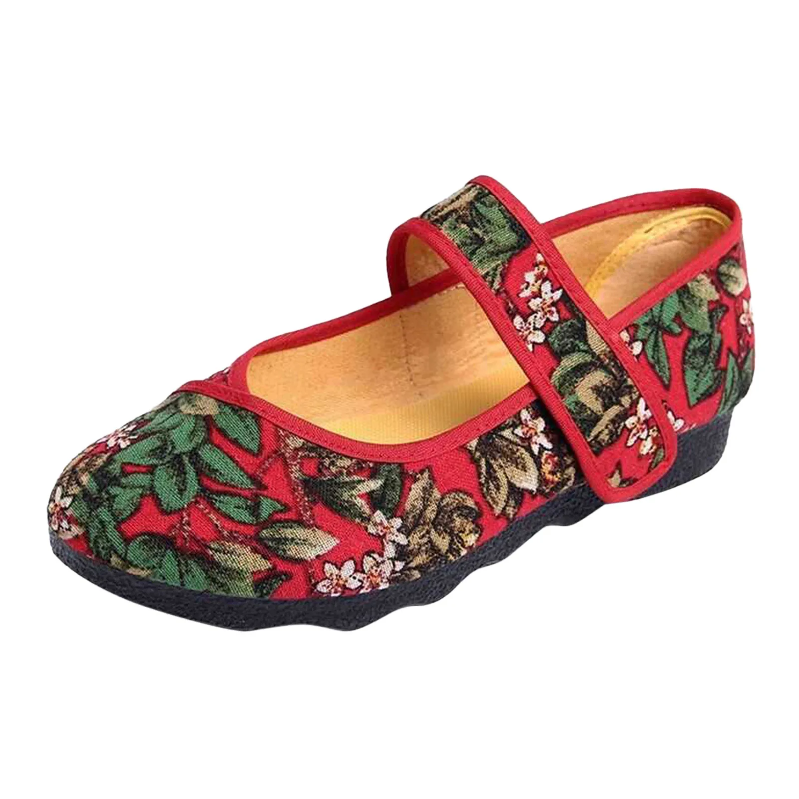 

Women's Retro Cloth Shoes Embroidered Shoes Light Soft Bottom Women's Casual Shoes With Flat Bottom Flower Women's Single Shoes