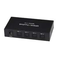 digital optical 4x1 switch with ir remote control aluminum alloy digital audio optical fiber switcher 4 in 1 out us plug