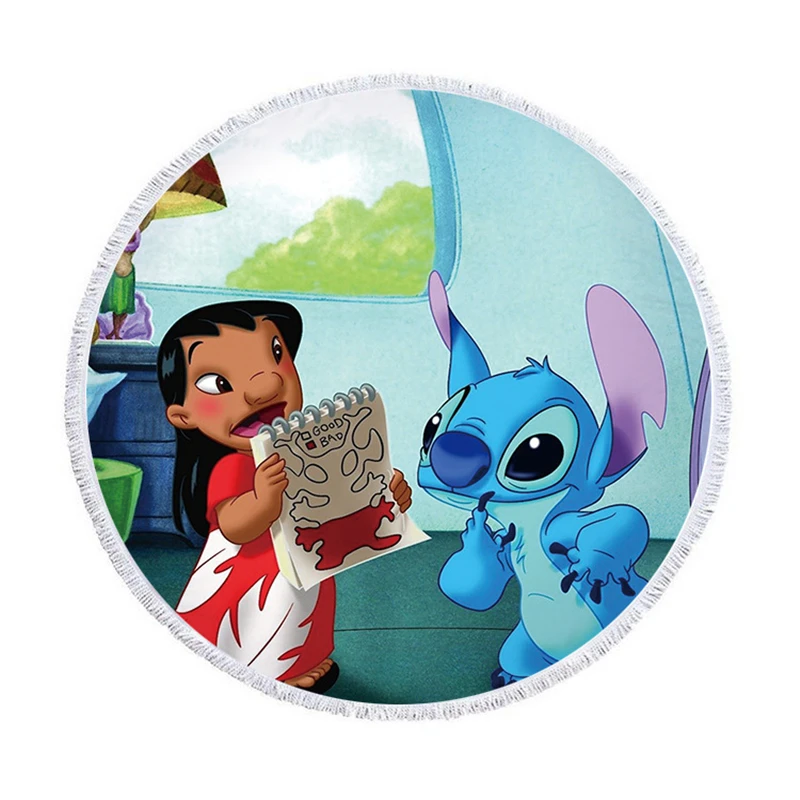 Летнее одеяло с мультяшным Диснеем Lilio Stitch пляжное полотенце кисточками для