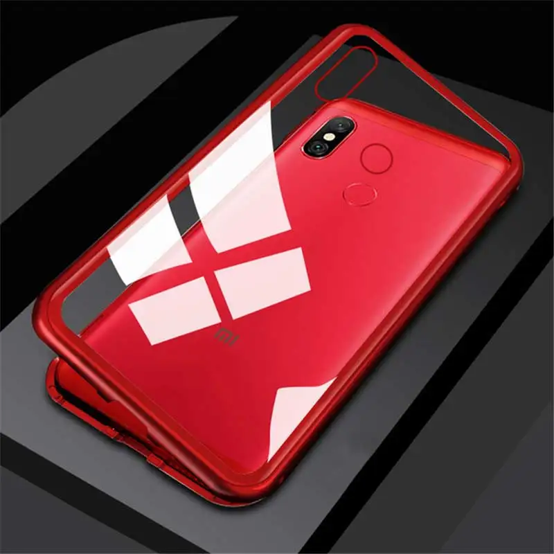 Роскошный металлический магнитный чехол на 360 ° для Xiaomi Redmi Note 7 5 6 K20 Pro, чехол-книжка для Xiaomi Redmi 7a 6a, чехол для телефона, стеклянная задняя крышка