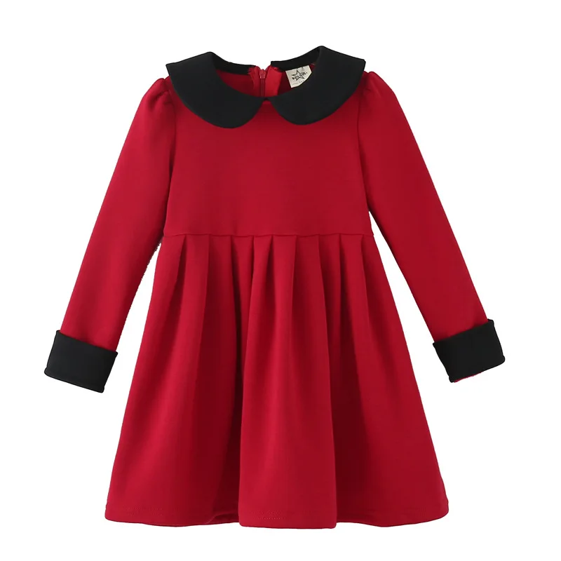 Girls Winter Dress Princess Christmas Red Velvet Long Sleeve Clothes Teen Party Elegant Costumes Kid Dresses for Girl 3 To 14 T | Детская