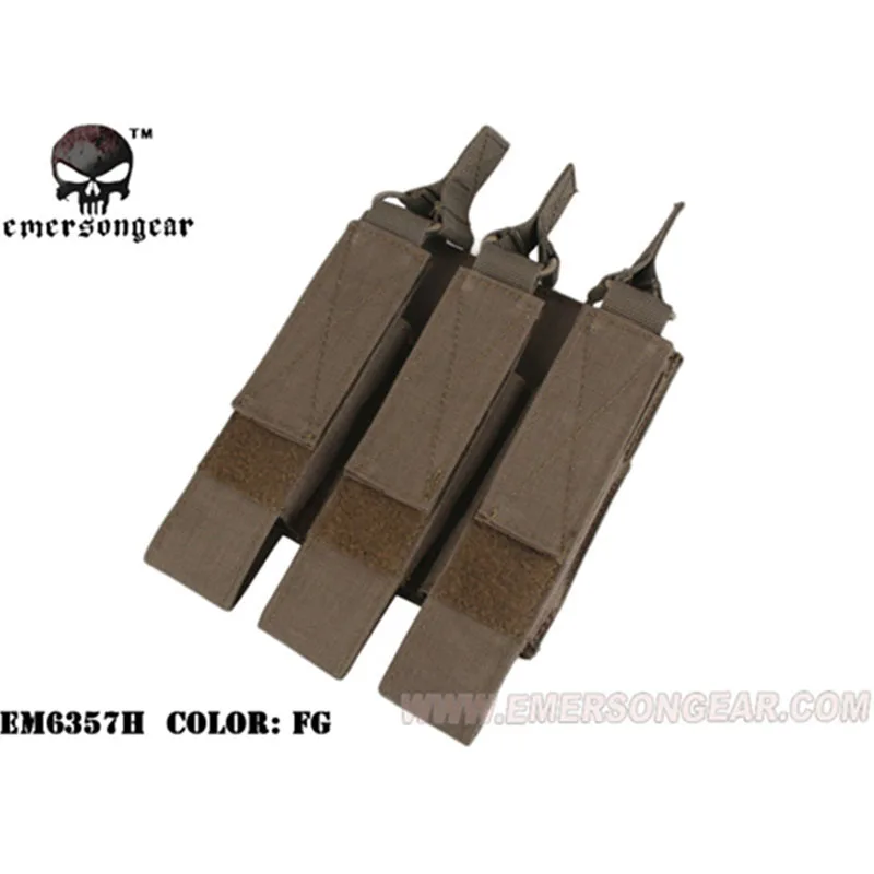 FG Emersongear Emerson модульный тройной MP7 маг Чехол Тактический Подсумок подсумок Wargame CS аксессуар Molle Mag Pouch - Цвет: FG