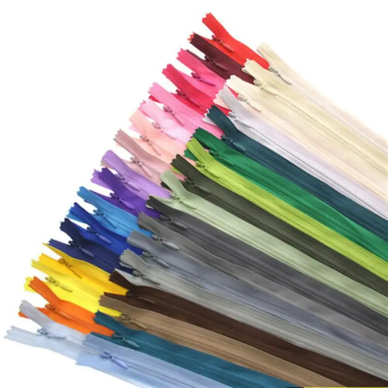 

23pcs Zippers For Sewing Nylon Invisible Conceal Zips Multicolor Zippers Closed Zipper For Sewing DIY Handcraft(Mixed Color)