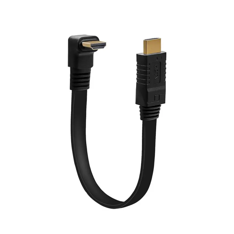 Универсальный кабель HDMI на 0 3 метра 90 / 270 градусов плоский 4K X 2K шнур для PS4
