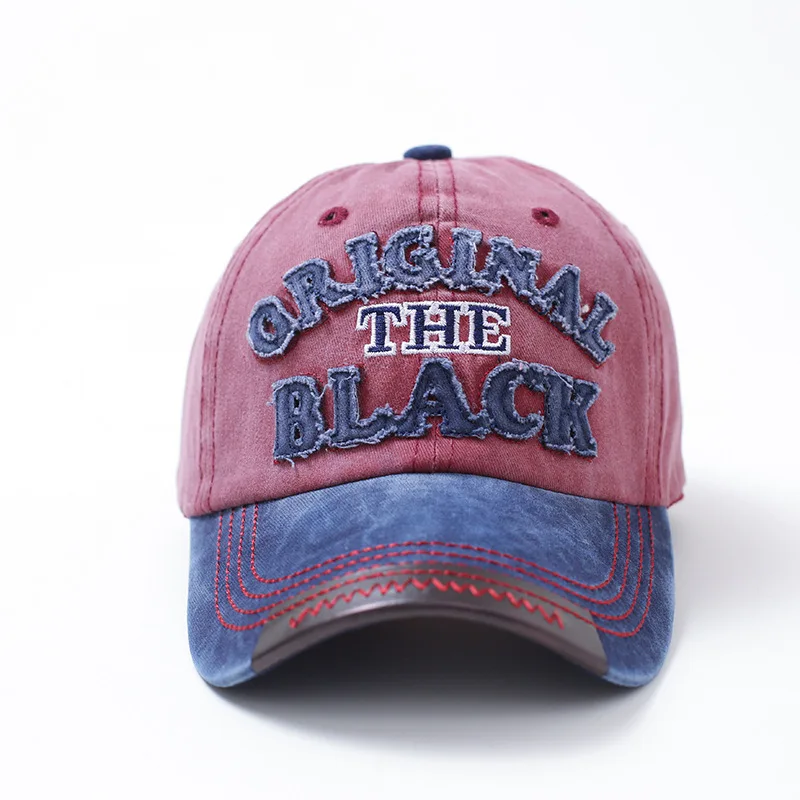 

Doitbest 2020 washed cotton baseball cap hat for women men mom dad hat black letters Retro cowboy outdoor sports caps snapback