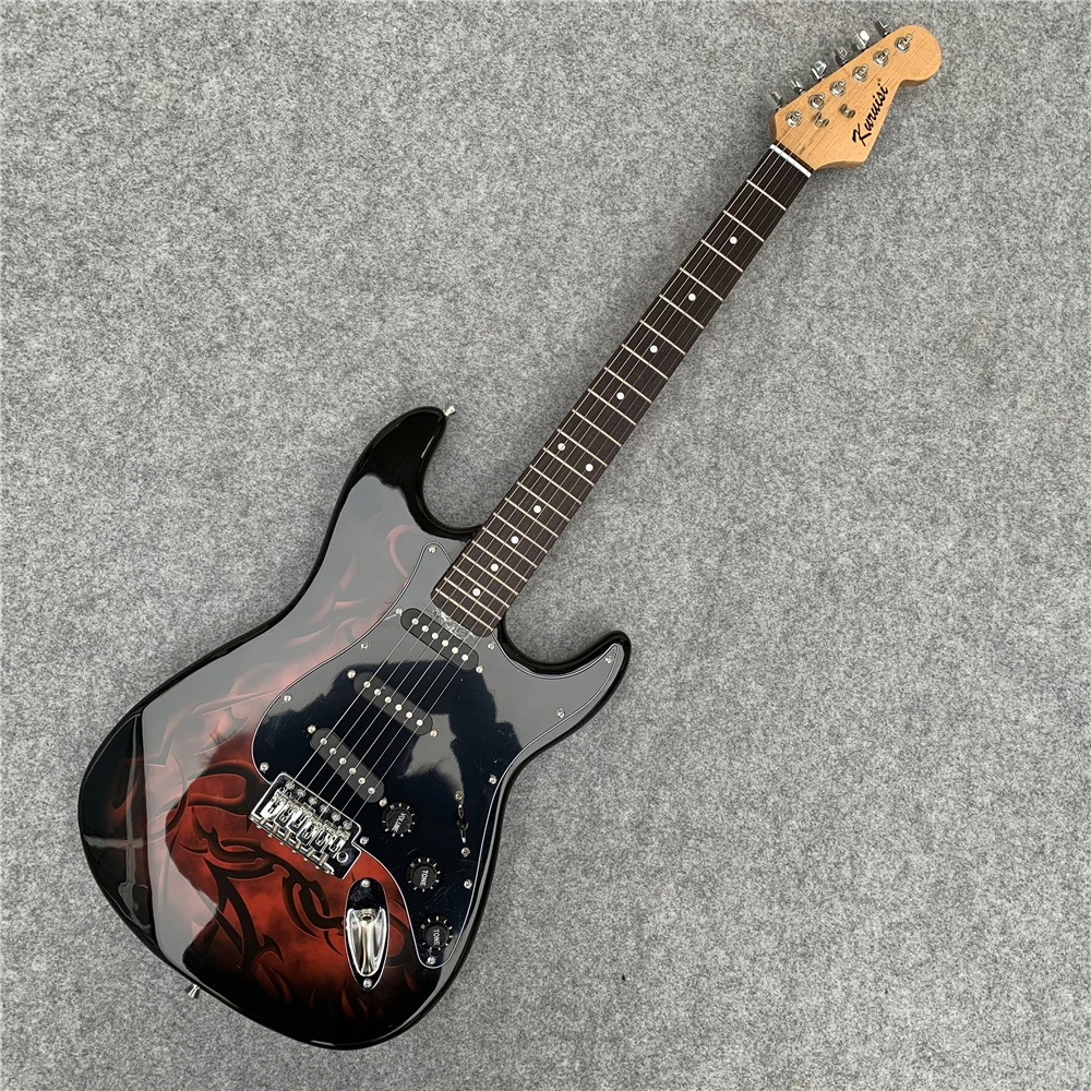 Товар отправлен в течение 24 часов. Электрическая гитара Red fire, подарок на день рождения, производство Seiko.