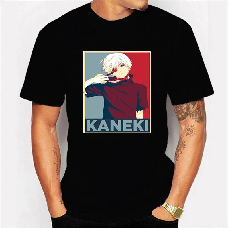 Новинка kaneki Токийский Гуль с коротким рукавом Мужская эстетичная хлопковая