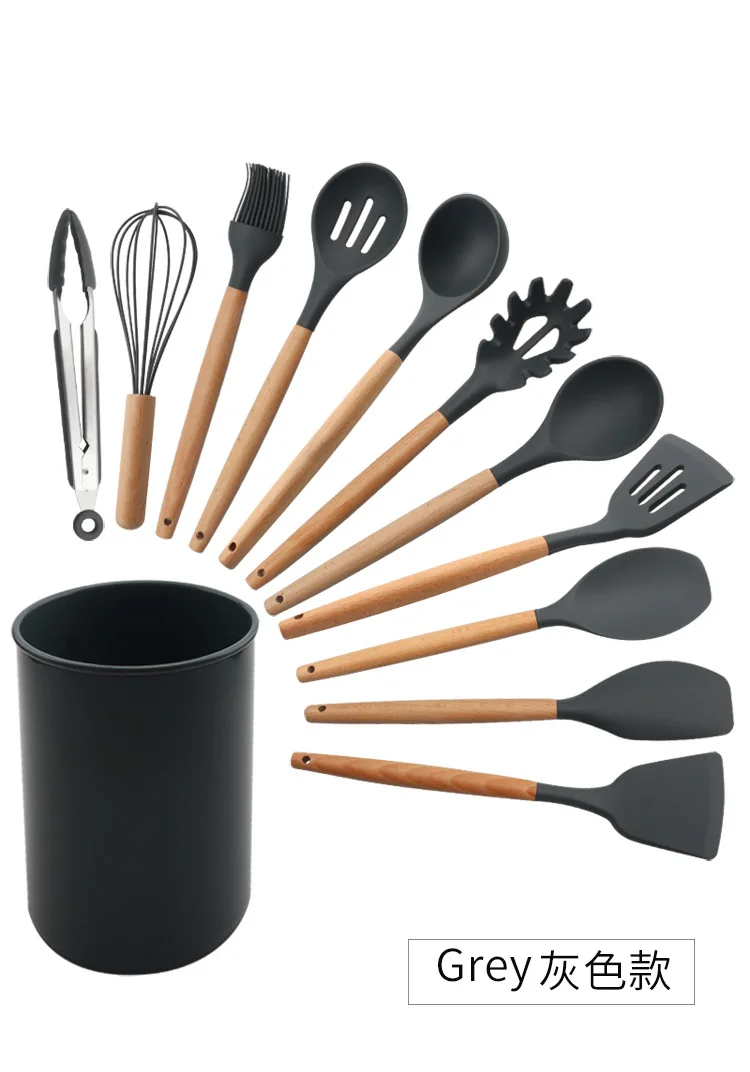 Силиконовые Пособия по кулинарии набор посуды с антипригарным покрытием шпатель