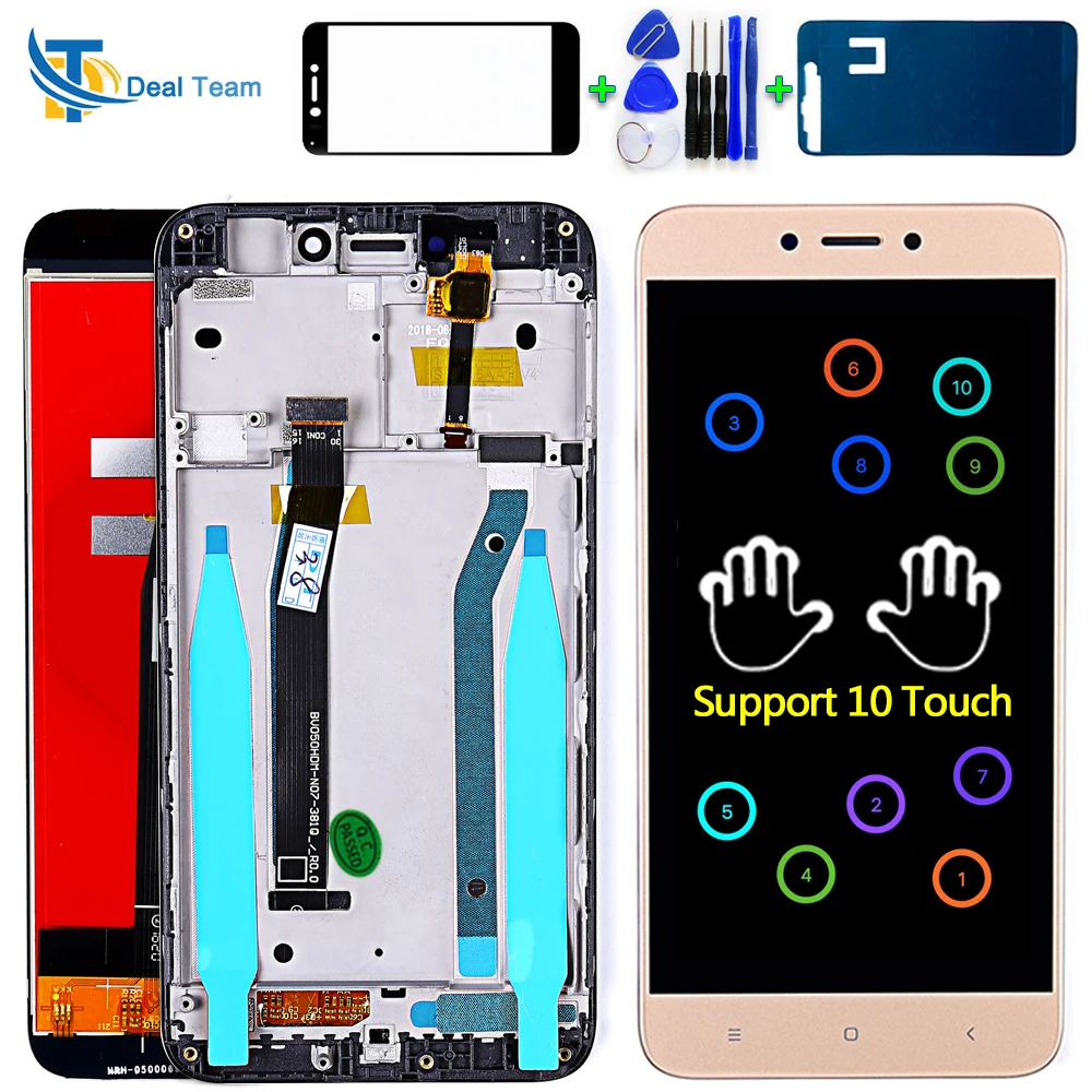 Качество AAA для Xiaomi Redmi 4X ЖК дисплей 5 0 дюймов 1280*720 дигитайзер в сборе рамка с 10