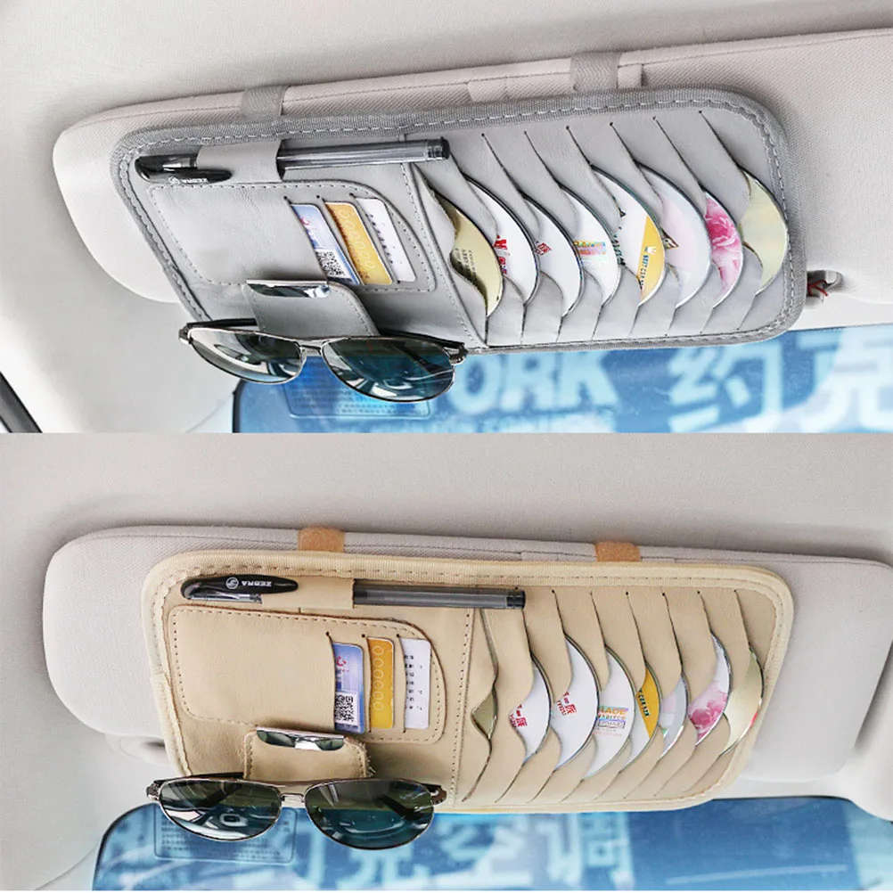 Автомобильный Органайзер с козырьком от солнца 1 шт. многофункциональный кожаный