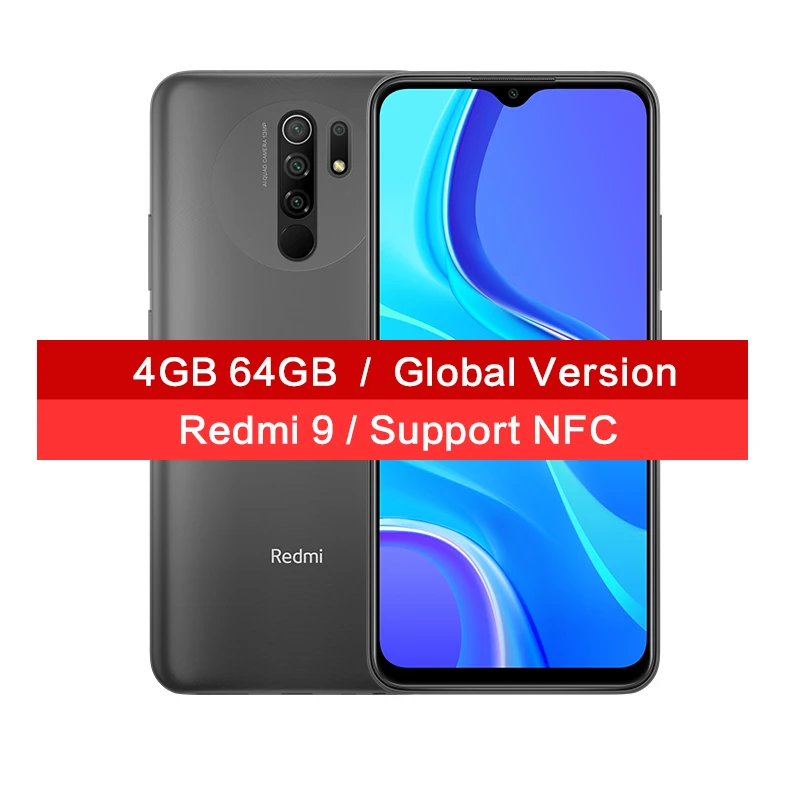 Оригинальный Redmi 9 4 Гб 64 глобальная версия смартфон 6 53 &quotFHD + безрамочный экран