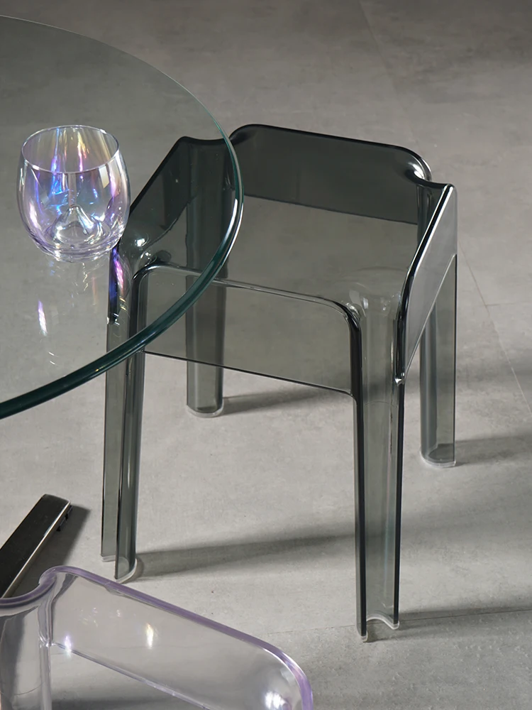 

Скандинавский прозрачный акриловый барный стул, высокий модный круглый табурет, современный простой пластиковый барный стул