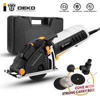 deko mini circular saw power tools with laser 4 blades dust passage allen key auxiliary handle bmc box electric saw