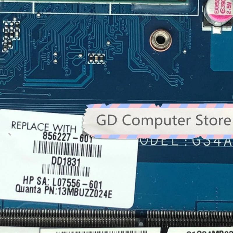 GD для HP PAVILION 15-AU G34A материнская плата ноутбука 856227-601 856227-001 TPN-Q172 DAG34AMB6D0 SR2EZ i7-6500U CPU