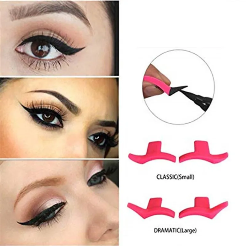 1 пара трафарет для подводки глаз в виде крыльев |