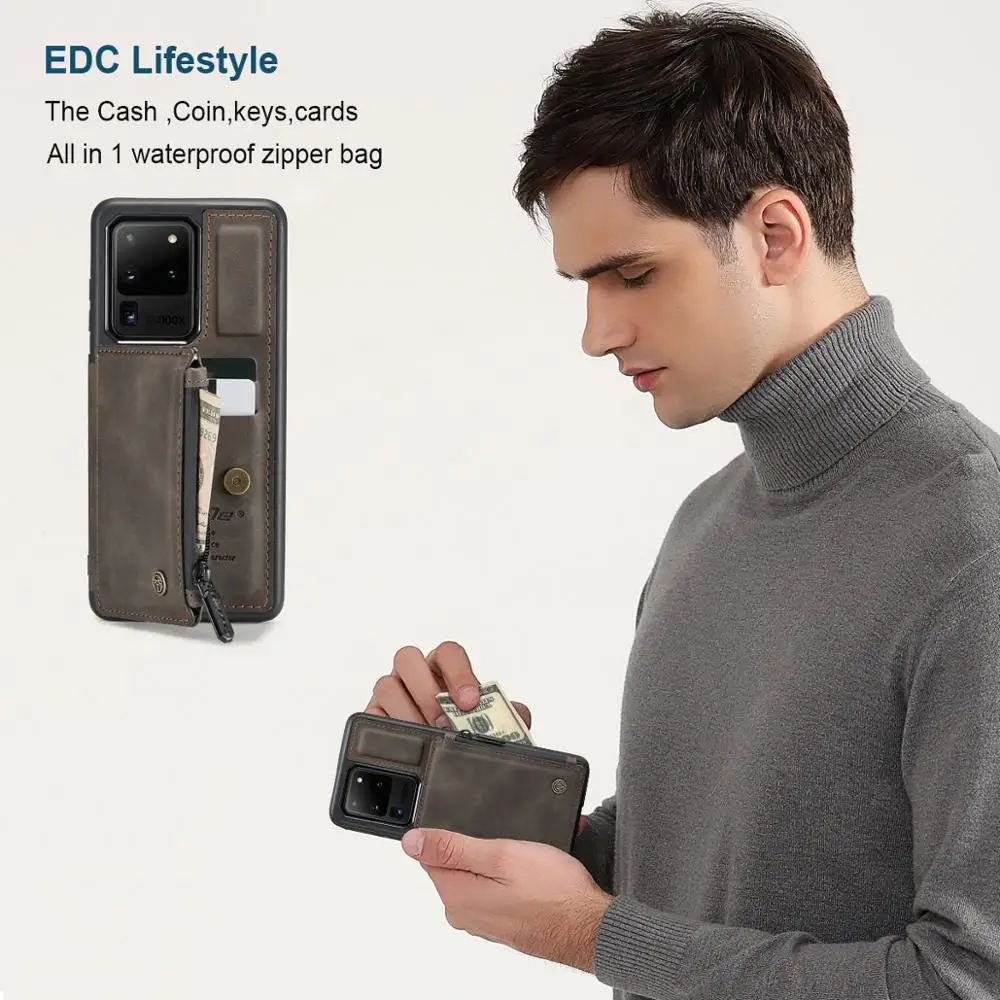 

BuzzLee PU Leather Phone Case for Samsung Note20 Ultra S21 Ultra S20 S10Plus S9 S8 A51(4G) A71(4G) Flip Wallet Card Holder Cover