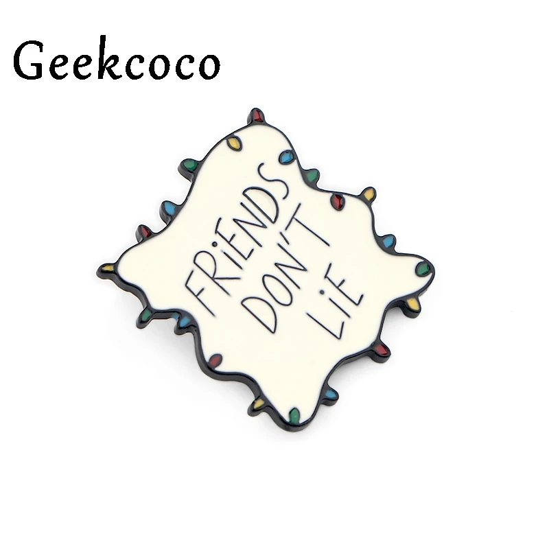 Друг ТВ шоу буквы Простой Стиль цинковый сплав булавка рубашка сумка одежда