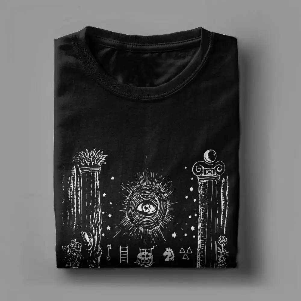 Twin Peaks Pillars T-Shirts for Men Short Sleeve Vintage Tees Crew Neck 100% Cotton Clothes Plus Size T Shirt |