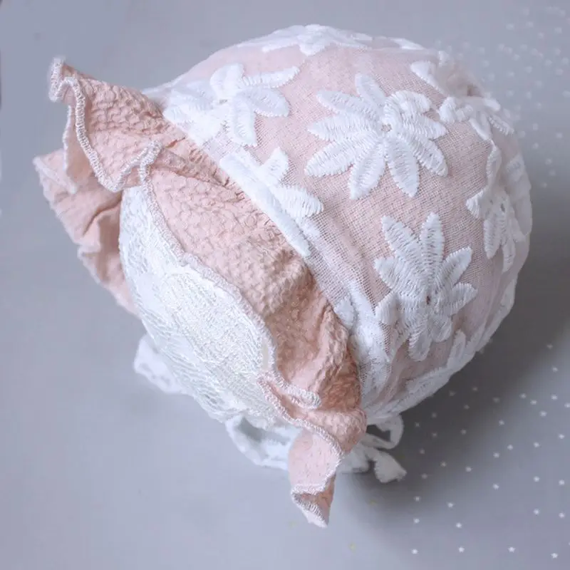 

Cute Newborn Baby Lace Hat Breathable Summer Girls Sun Visor Outdoor Infant Toddler Bonnet Cap Photography Props
