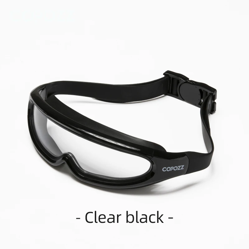clear black COPOZZ профессиональные очки для плавания для детей, детские УФ-противотуманные водонепроницаемые Регулируемые очки для плавания в бассейне, очки для плавания - Цвет: clear black