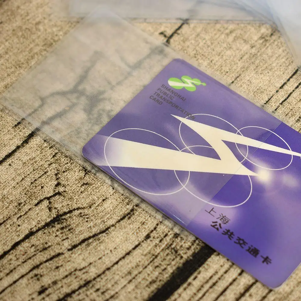 10 шт./лот ПВХ прозрачный держатель для кредитных карт Защита ID карты Обложка