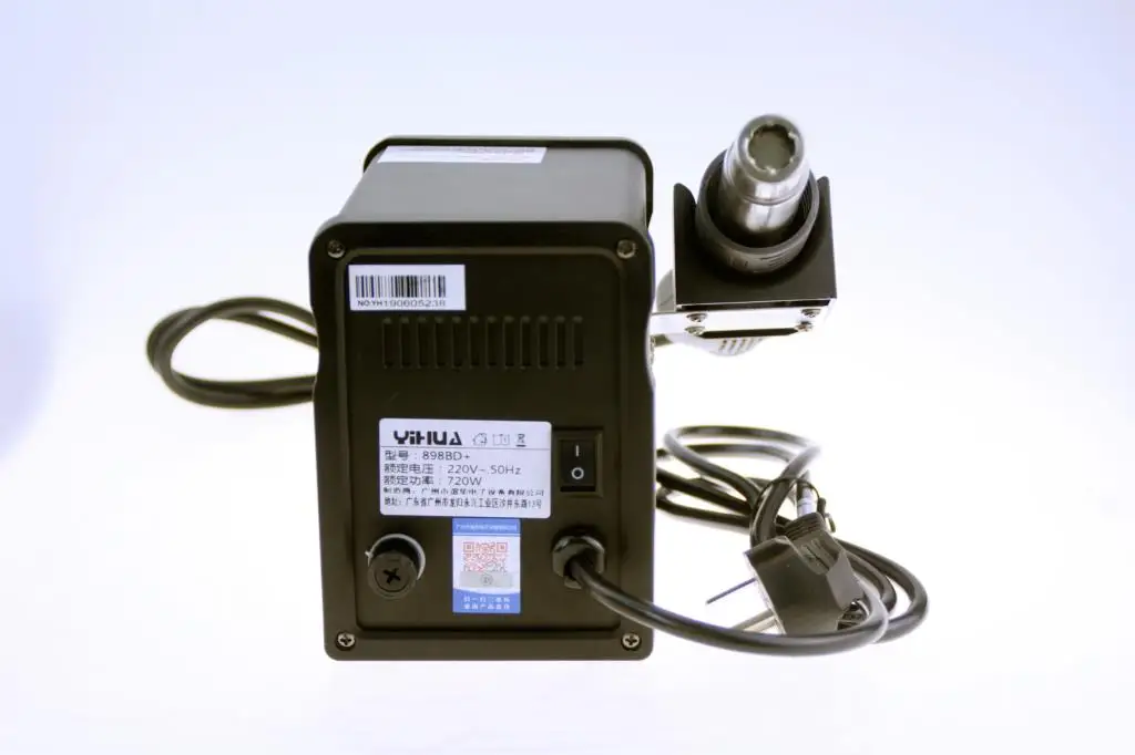 Электрический паяльник 2 в 1 с цифровым дисплеем Φ YIHUA 898BD + SMD горячим воздухом