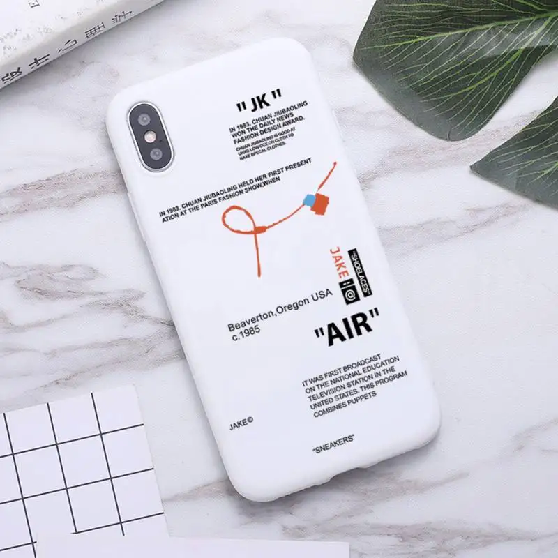 

Hot Off Street sport Trend Brand Phone Case for iPhone 11 Pro Max X XR XS 8 7 6s Plus Candy white Silicone Cases