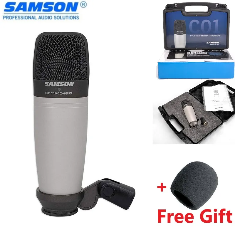 Горячая Распродажа оригинальный Самсон C01 конденсаторный микрофон для Запись