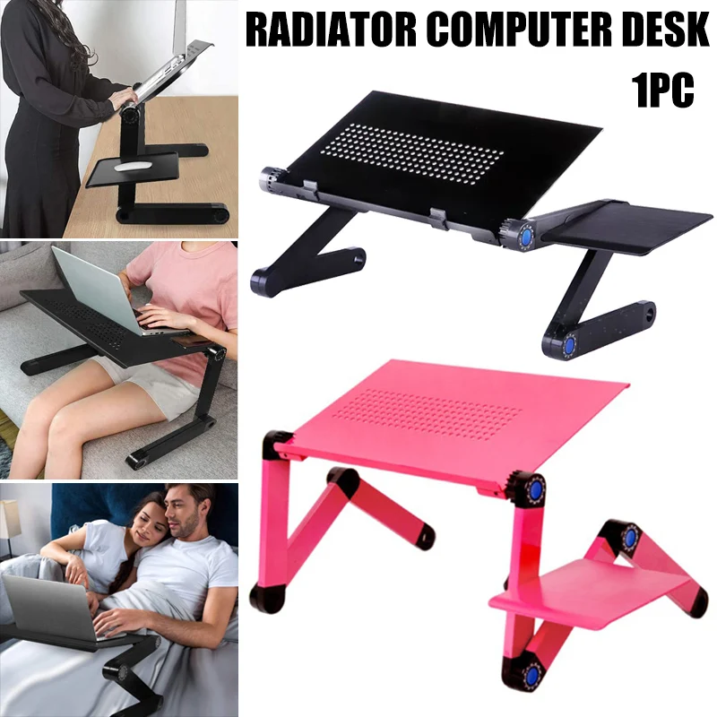 

Laptop Table Adjustable Portable Laptop Notebook Stand Reading Holder with Large Cooling Fan and Mouse Pad UY8