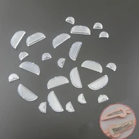 100sets clear plastic pads spacers for 7 0cm 8 0cm tear drop hair clips hairpins pallets for attached charms hair clip ends tips