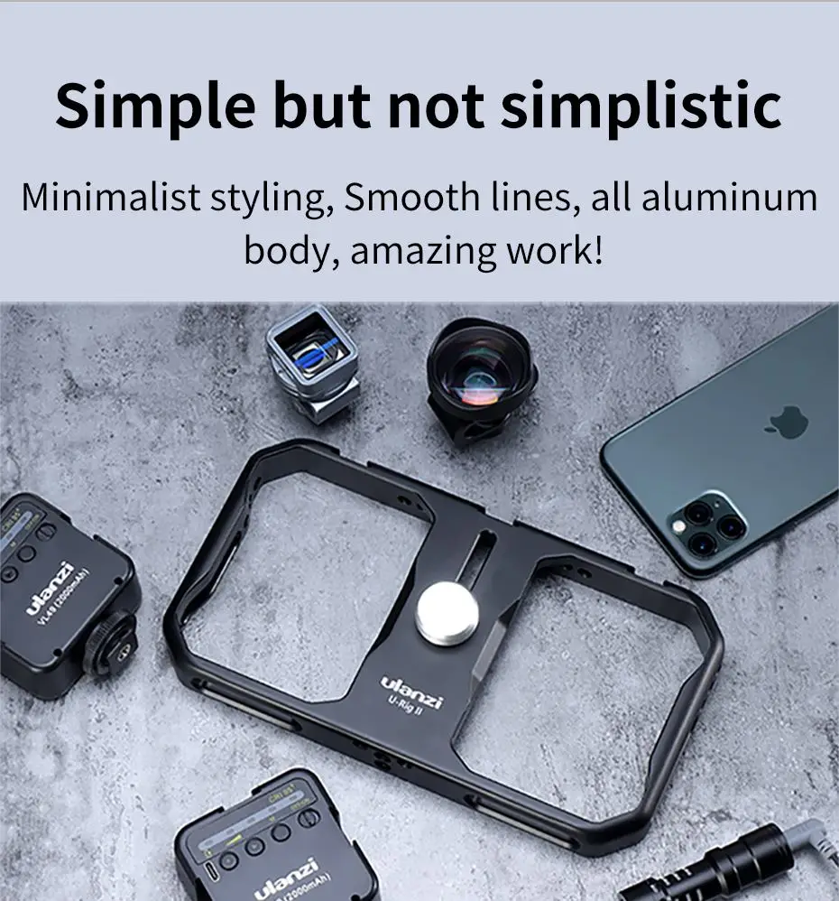 Ulanzi U Rig II металлический чехол для видеосъемки Ручной Стабилизатор Vlog Cage на