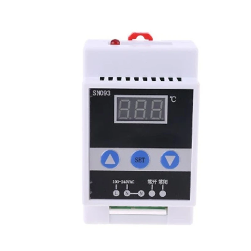 

Guide Rail Thermoregulator Measuring Range -50 ~120 Temperature Controller AC 110-240V Heating Cooling Control Sensor