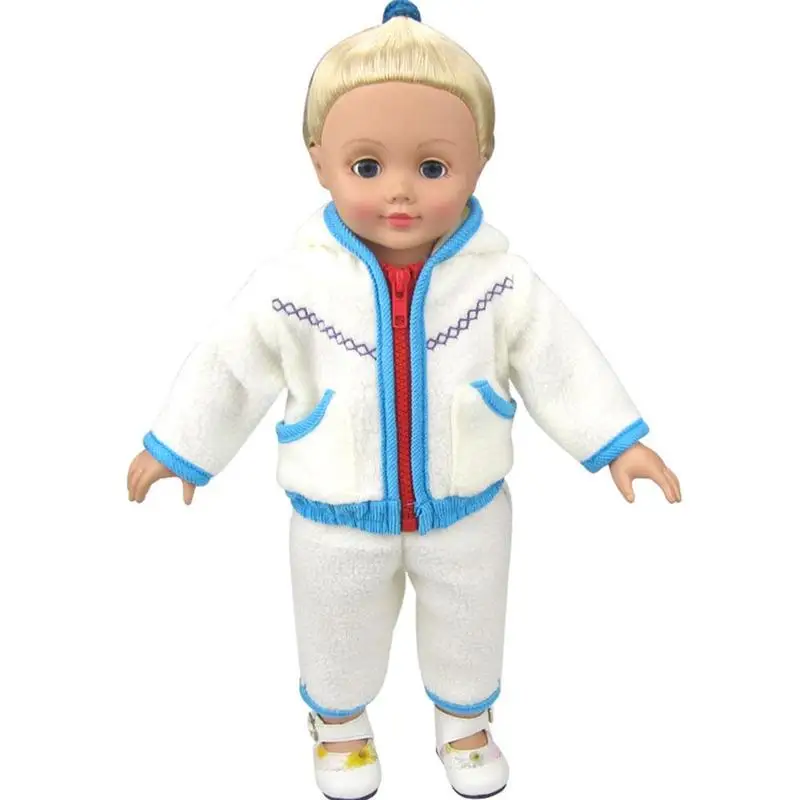 

Кукольная куртка на молнии 43 см, плюшевая хлопковая одежда, Одежда для кукол 18 дюймов