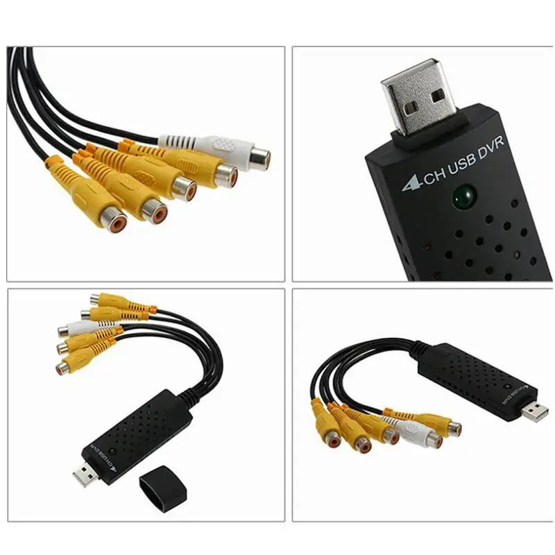 4 канальный USB карта видеозахвата DVR для монитор камеры CCTV DVD 4CH Usb Dvr карты доски VHS
