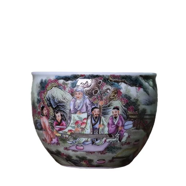TongZhu-copas cil&iacute;ndricas de personajes pesados, Colecci&oacute;n, color glaze-2