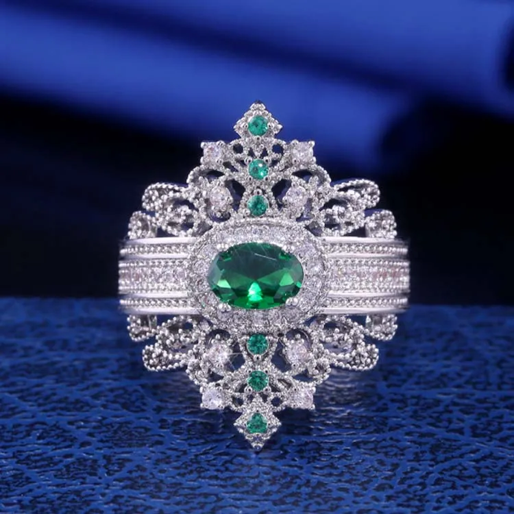 Роскошные широкие кольца в стиле ретро с изображением короны Дубая украшения ряд