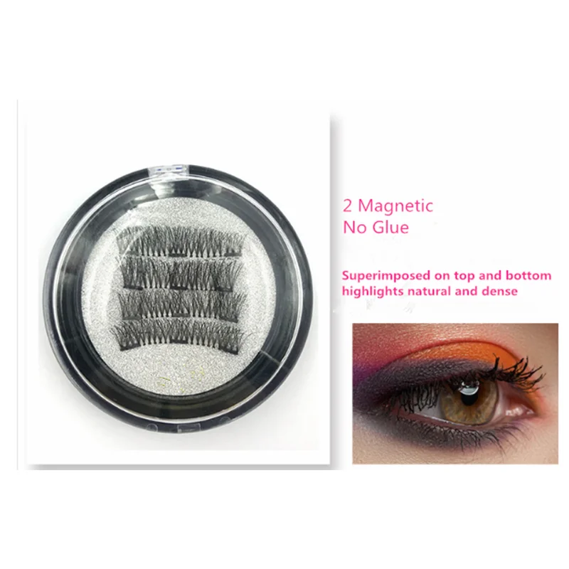 

2 magnets magnetic lashes natural false eyelashes magnet lashes Eyelash tweezers wholesale mink lashes