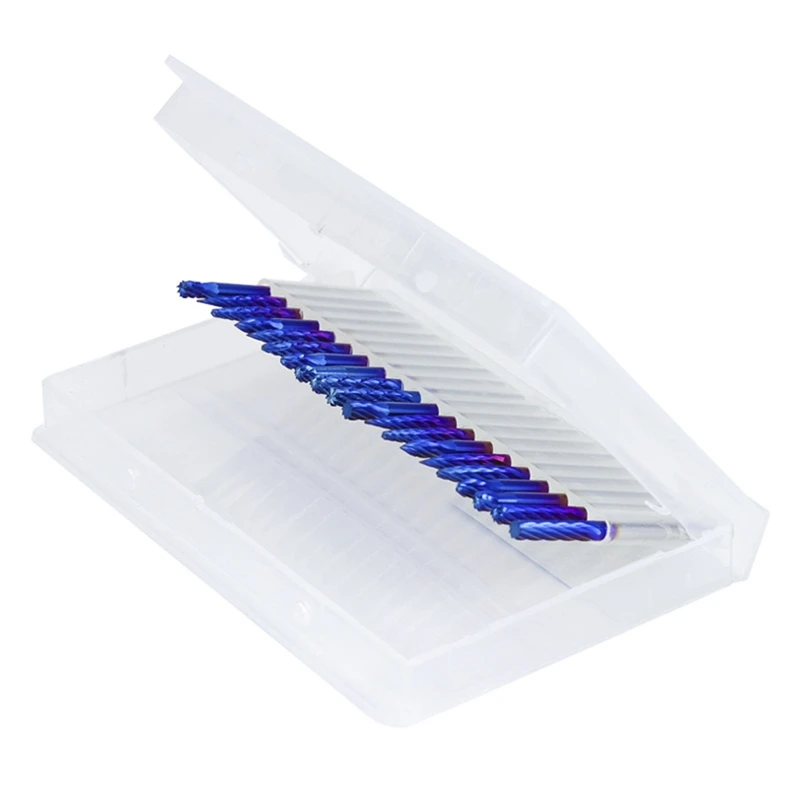 

20 Rotary Tool Set, 3X3mm, Blue Coating Super Nano, Double Cut and Single Mixed Rotary File, Engraving Sharpening Head