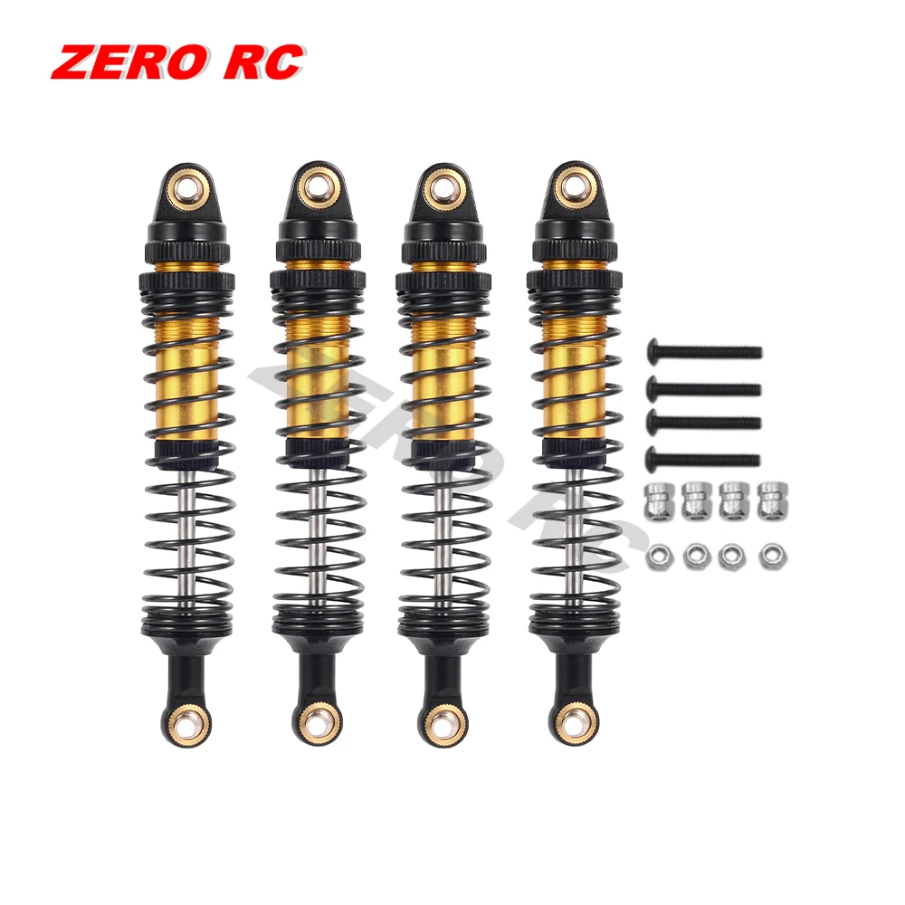 4PCS ALLOY 100MM OIL SUSPENSION SHOCKS ABSORBER EXTERNAL SPRING DAMPERS For SCX10 TRX-4 II III JEEP ROCK CRAWLER RC TRUCK | Игрушки и