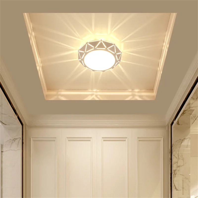 hollow out ceiling light for home interior decor bedroom study flower shadow led corridor lamp through cavred aisle wall sconce free global shipping