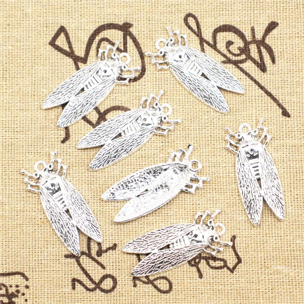 

Charms for jewelry making 5pcs 15x37mm antique silver color Got it charms