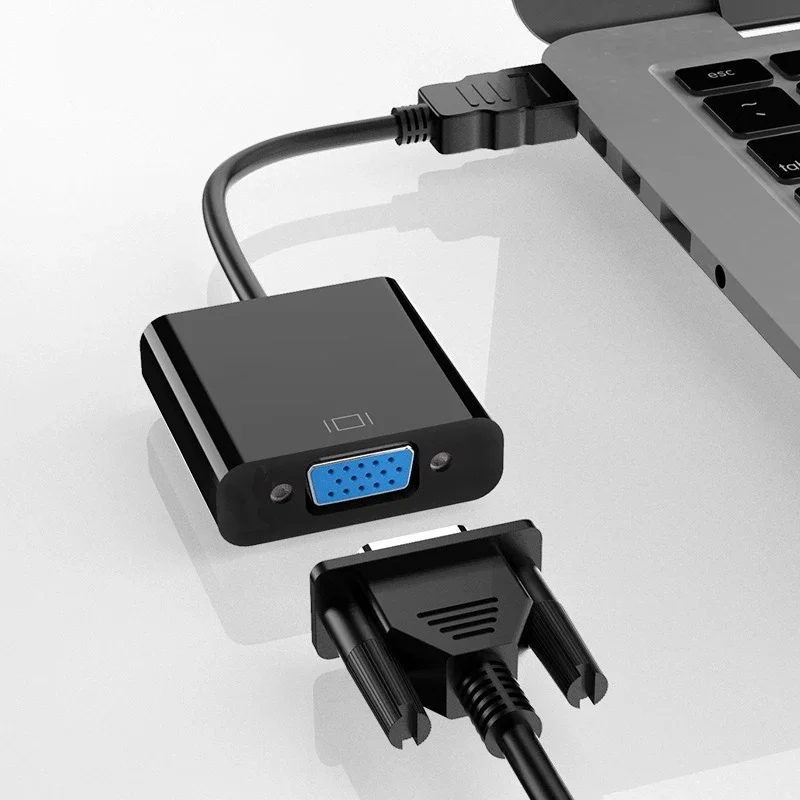 

HDMI-compatible To VGA Adapter 1080P HDMI-compatible Male To VGA Female Converter Digital To Analog for Laptop HDTV Video Cable